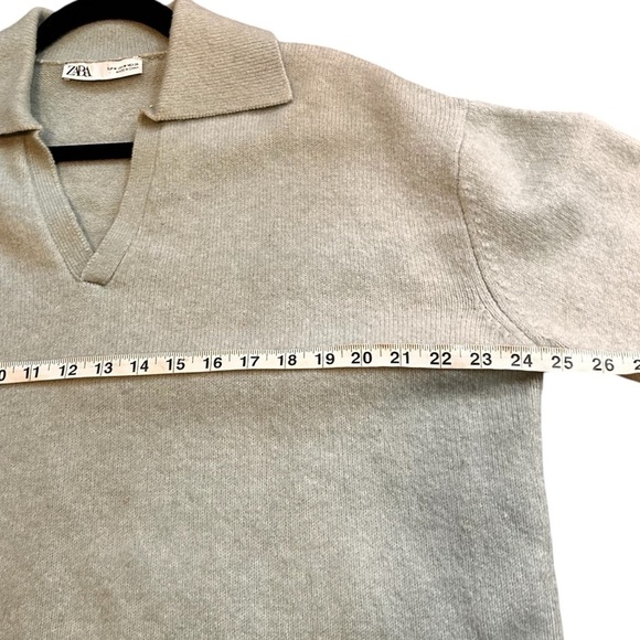 Zara Women's Cropped Polo Collar Knit Sweater- Size Medium - Picture 11 of 11